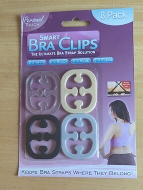 Smart Bra Clips - Nude, Clear, Black, White (8-Pack)